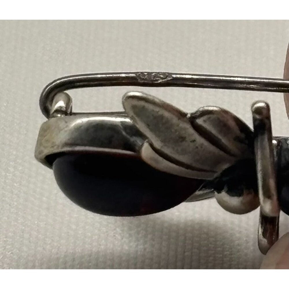Vintage Sterling Silver .925 and Amber Bee Pin or Brooch, Marked "925" Unsigned~ - Picture 12 of 13